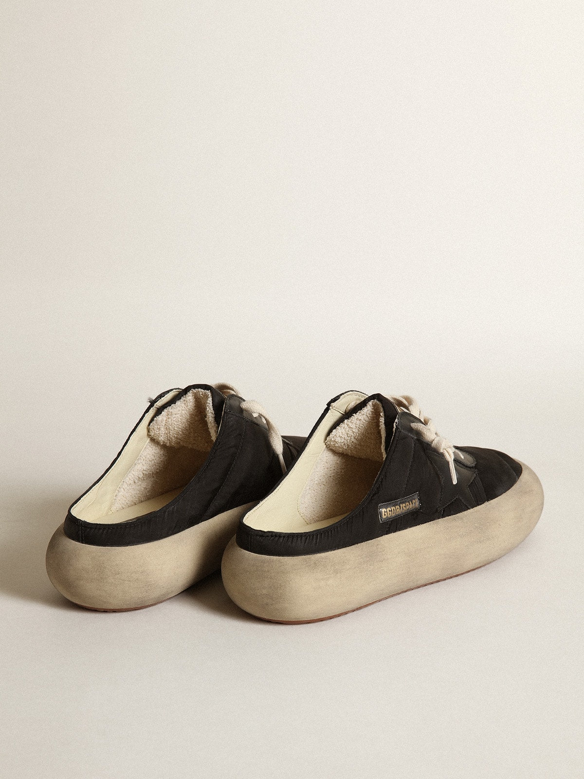 Women's Space-Star Sabots with leather star and shearling lining| Golden Goose