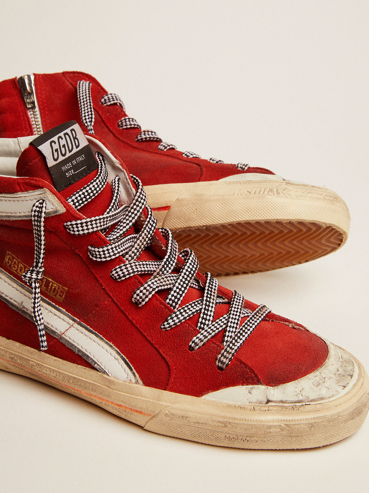 Slide Penstar, men's high suede sneakers| Golden Goose