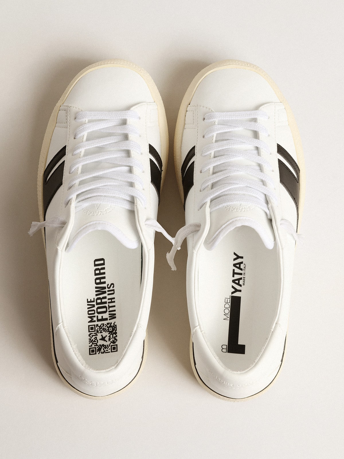 Yatay Model 1B white sneakers with black Y| Golden Goose