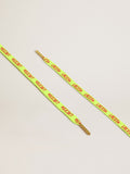 Fluorescent yellow laces with contrasting orange 'Laces' lettering| Golden Goose