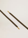 Dark gray Lurex laces with contrasting gold stars| Golden Goose