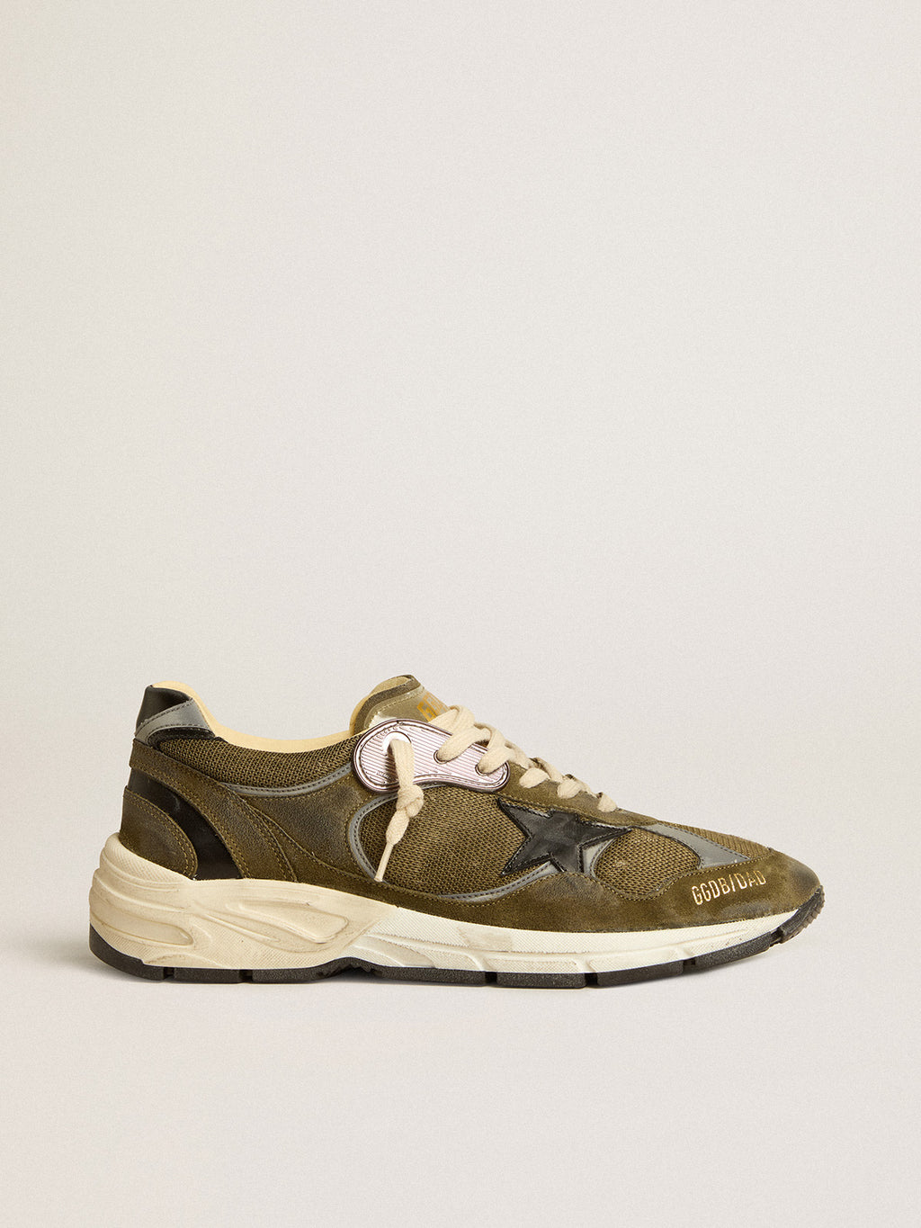 Men's Dad-Star in suede and mesh with black leather star and heel tab| Golden Goose