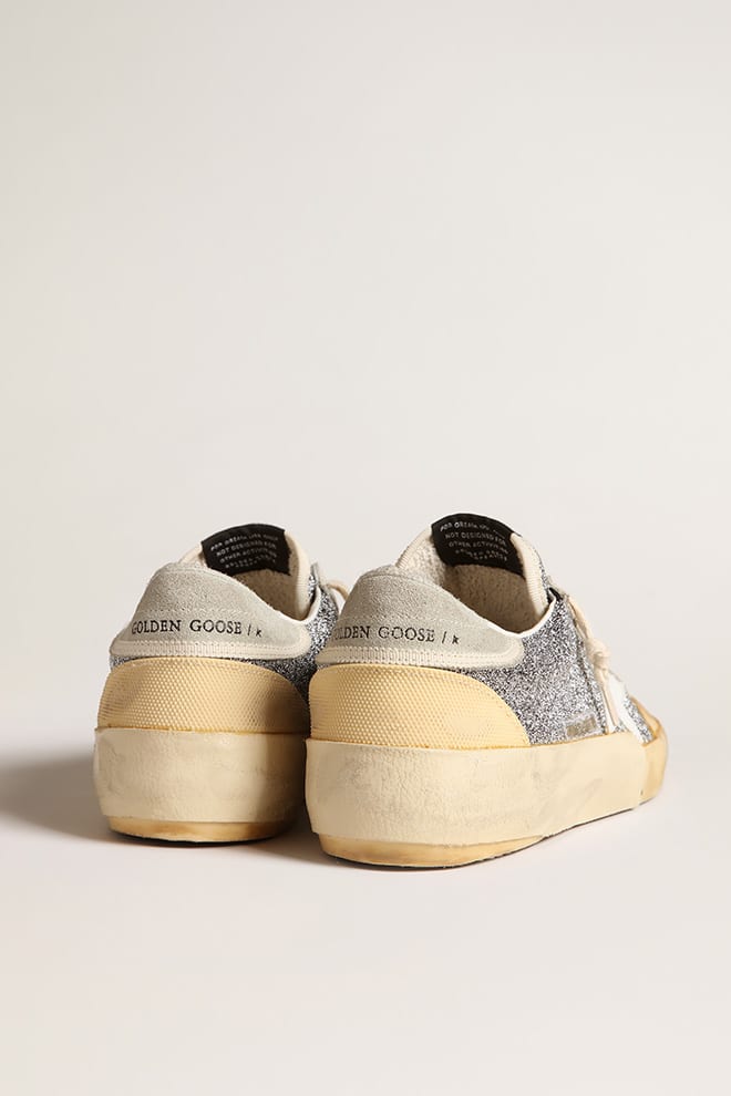 Women's Super-Star LAB with white star and Swarovski glitter upper| Golden Goose