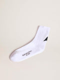 White Star Collection socks with contrasting black star| Golden Goose