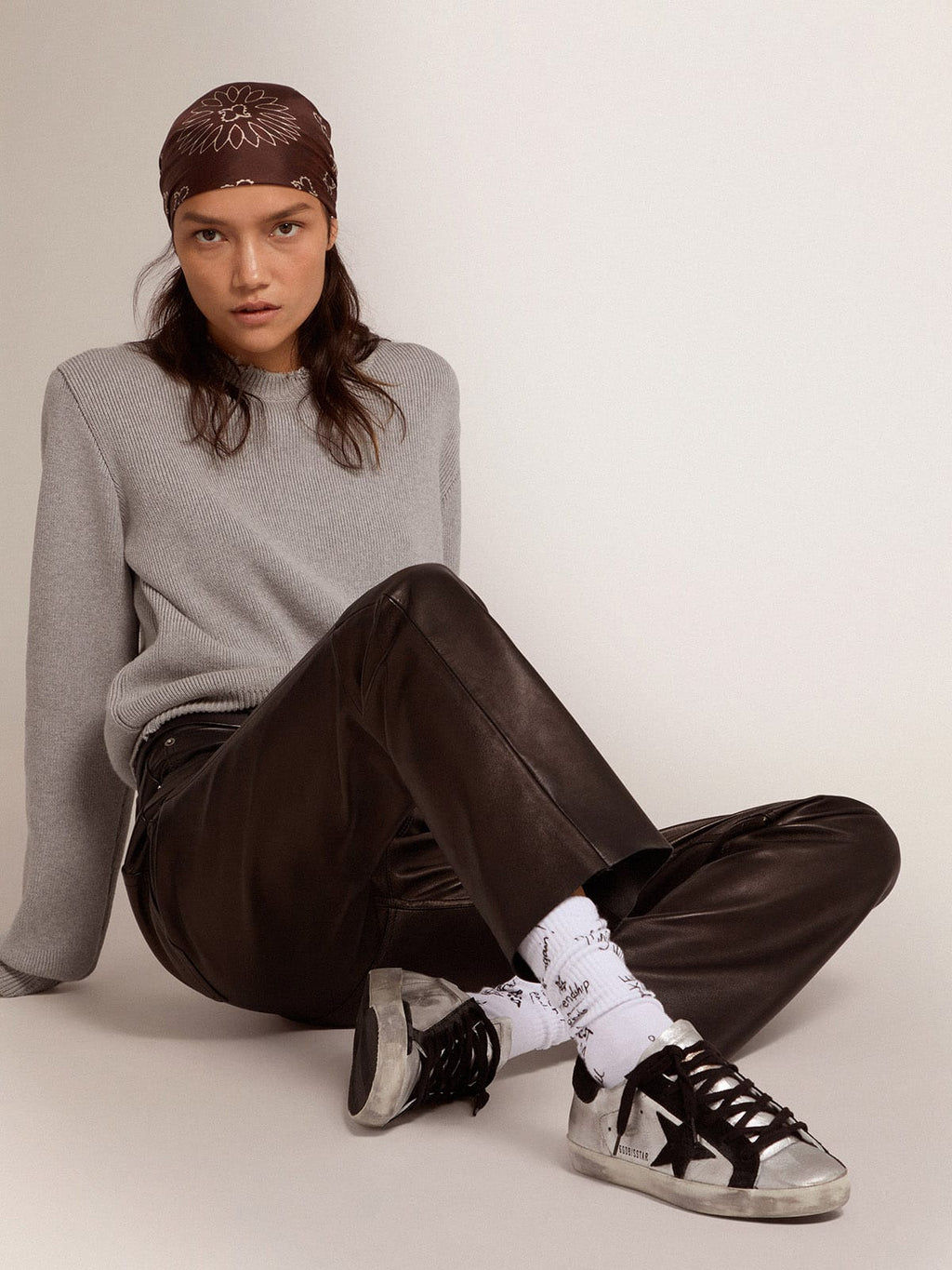 Women's Super-Star sneakers in silver leather| Golden Goose