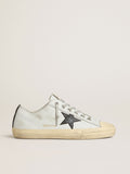 V-Star in leather with black crocodile-print leather star and heel tab| Golden Goose