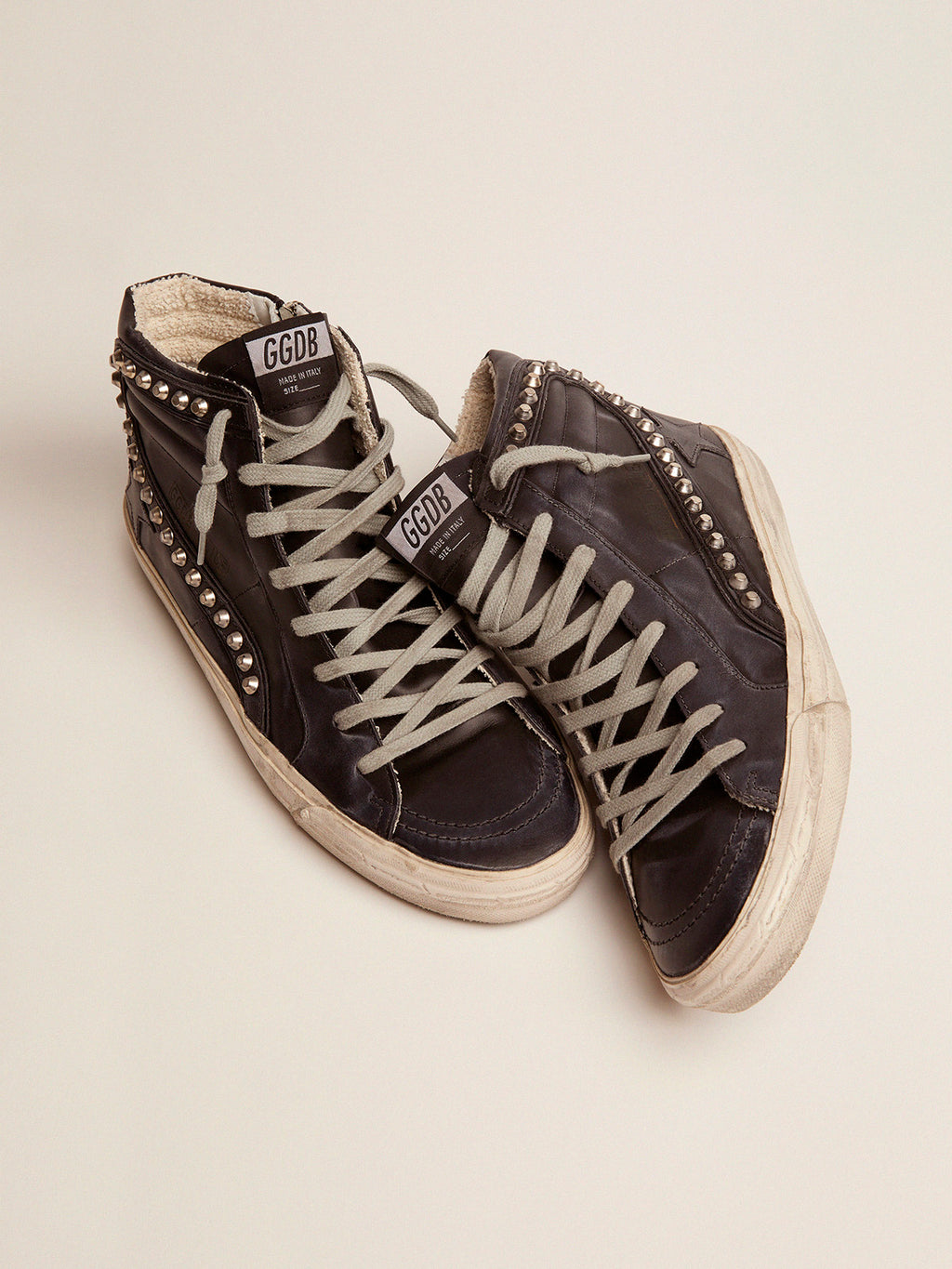 Men's Slide black with studs| Golden Goose