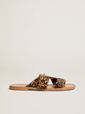 Leopard pony skin sandals for women Margaret| Golden Goose