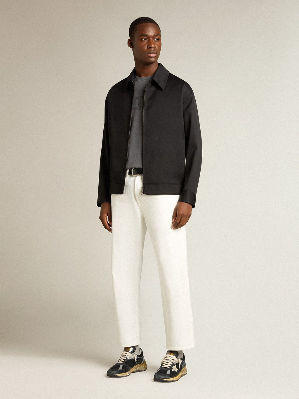 Men's white denim pants| Golden Goose