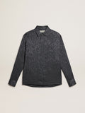 Jacquard shirt with all-over toile de jouy pattern| Golden Goose