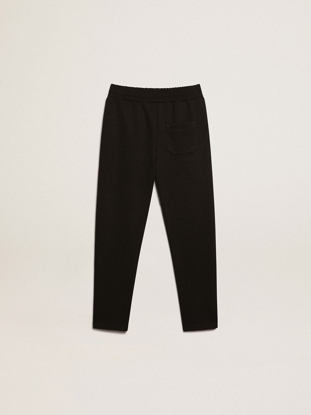 Boys' black joggers with white stars| Golden Goose