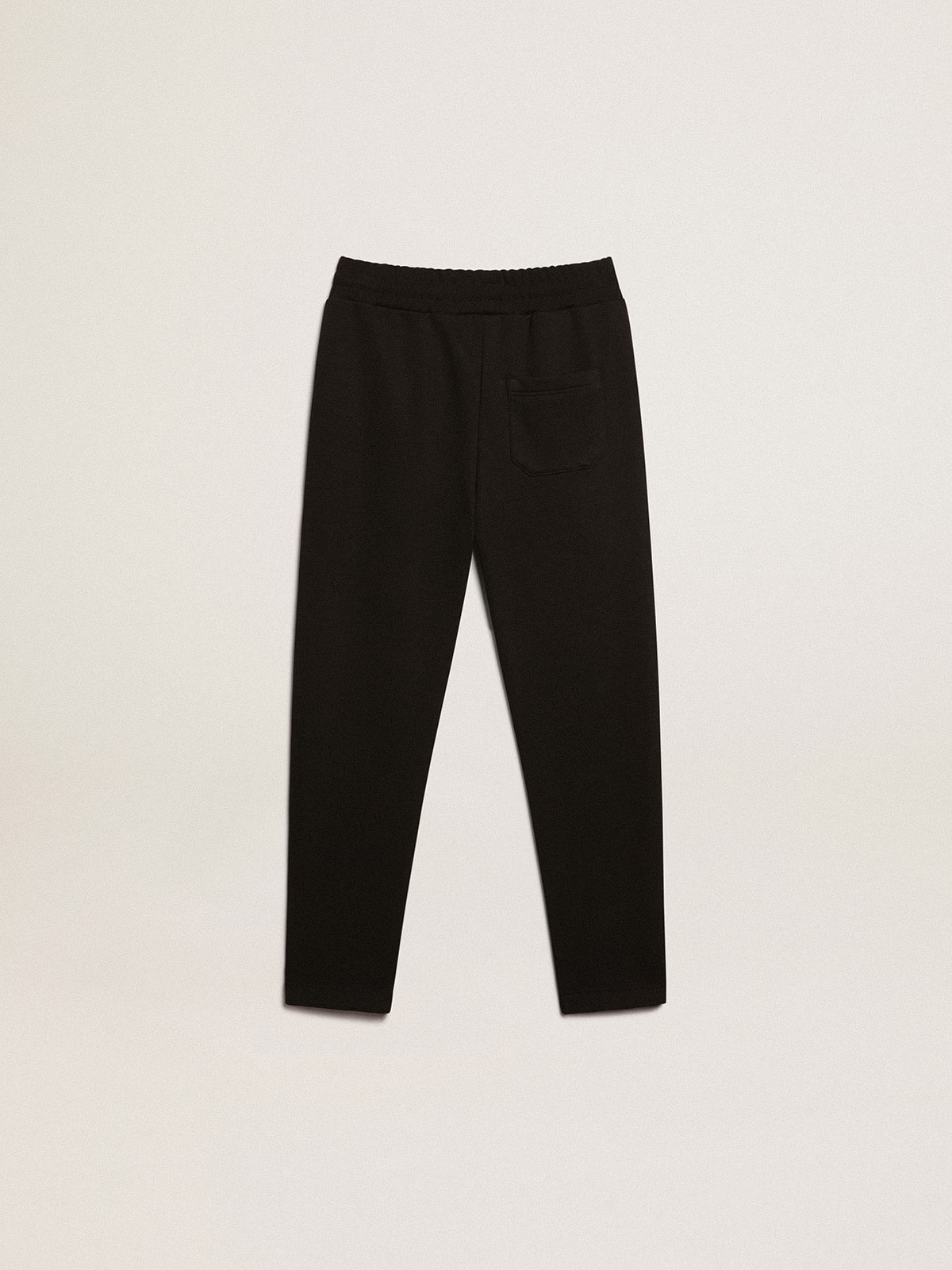 Boys' black joggers with white stars| Golden Goose