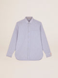 Men's shirt with narrow stripes| Golden Goose