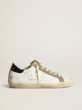 Women's Super-Star with perforated star and midnight blue heel tab| Golden Goose