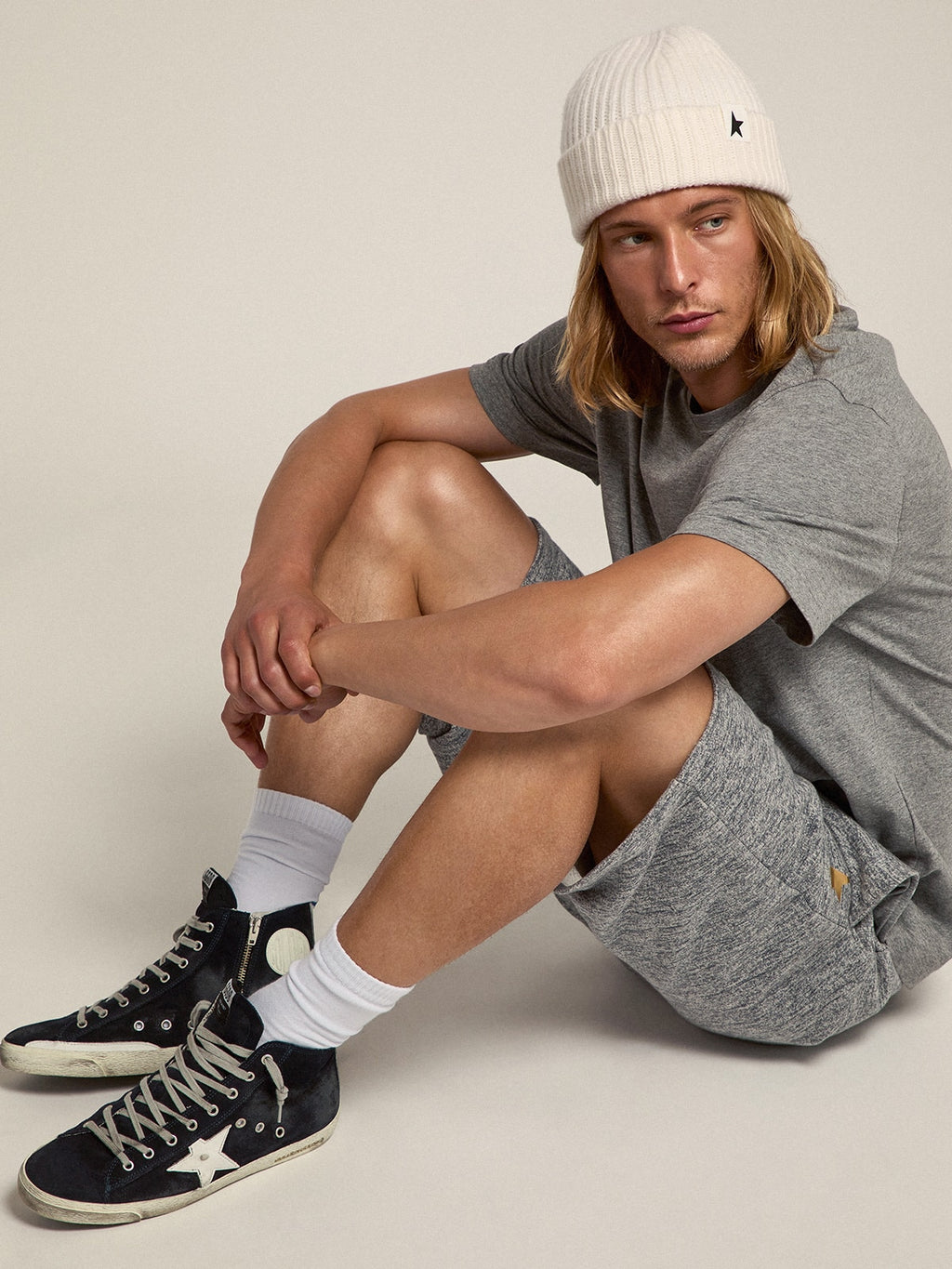Men's Francy in leather with leather star and heel tab| Golden Goose