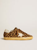 Super-Star LTD in leopard-print pony skin with leather star and heel tab| Golden Goose