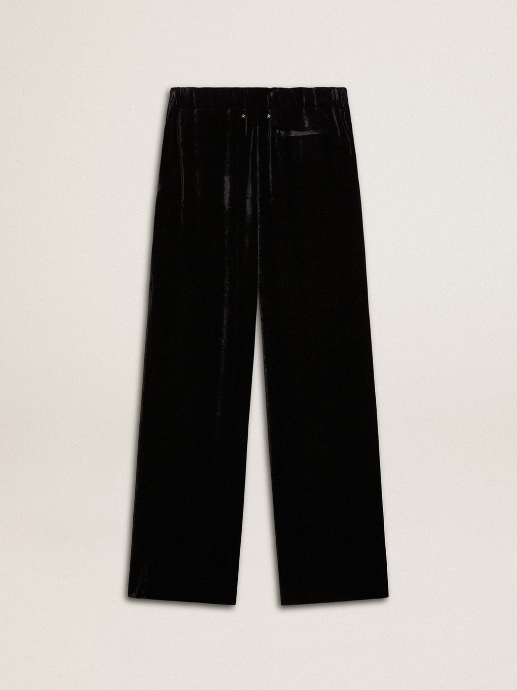 Black velvet-effect pants| Golden Goose