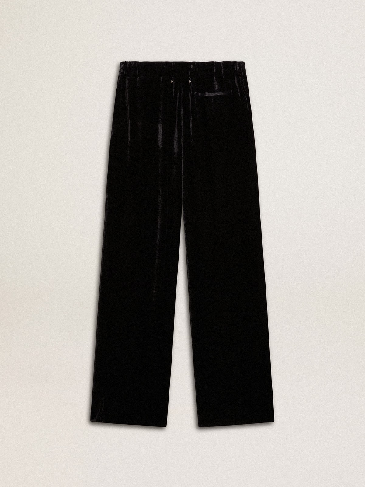 Black velvet-effect pants| Golden Goose