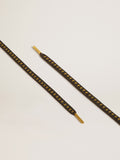 Dark gray Lurex laces with contrasting gold stars| Golden Goose