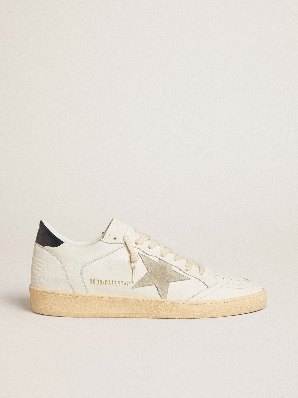 Ball Star with ice-gray suede star and blue leather heel tab| Golden Goose