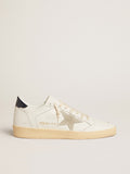 Ball Star with ice-gray suede star and blue leather heel tab| Golden Goose