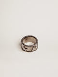 Band ring in antique silver color| Golden Goose