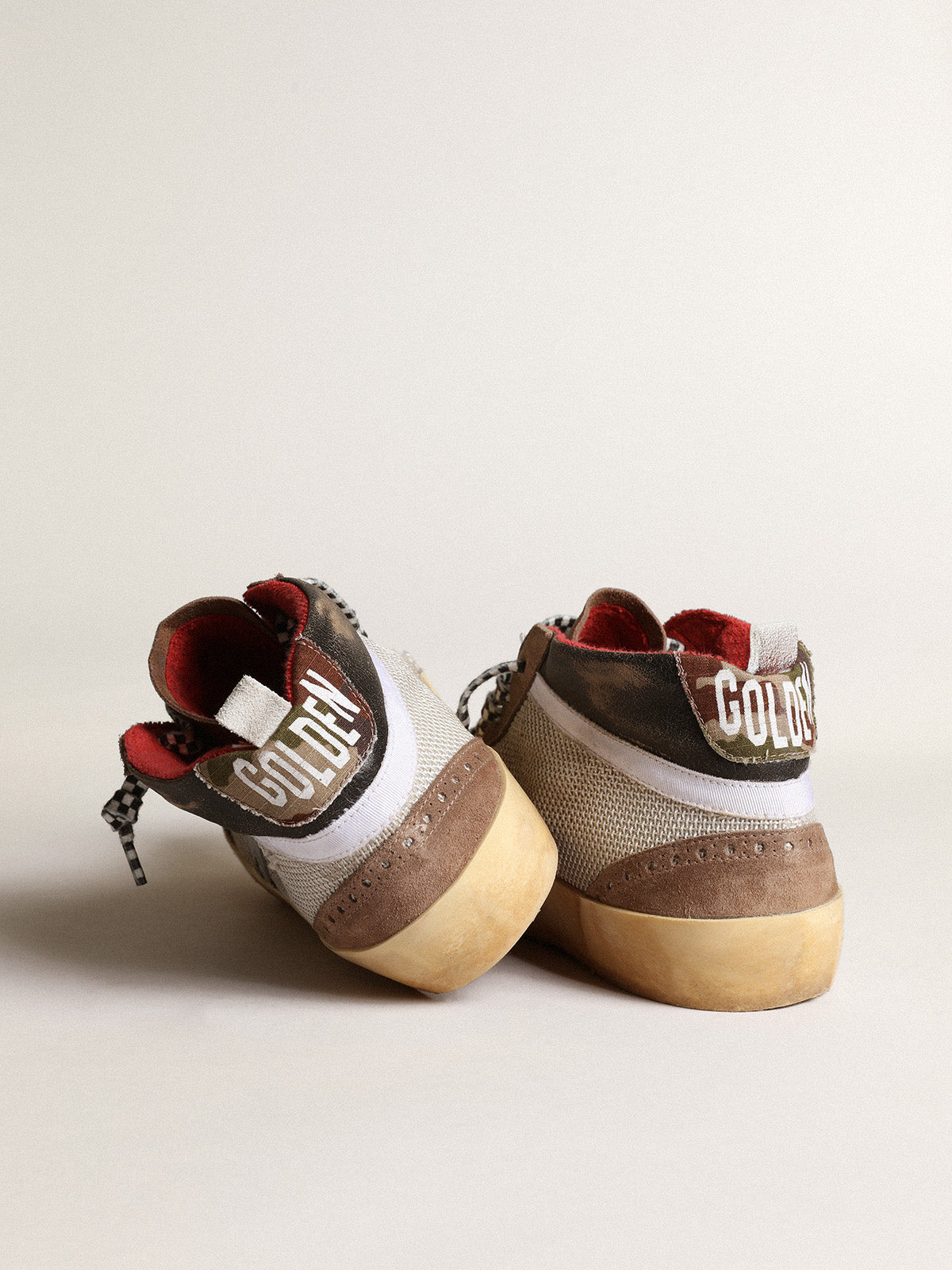 Mid Star in mesh and suede with a silver leather star| Golden Goose