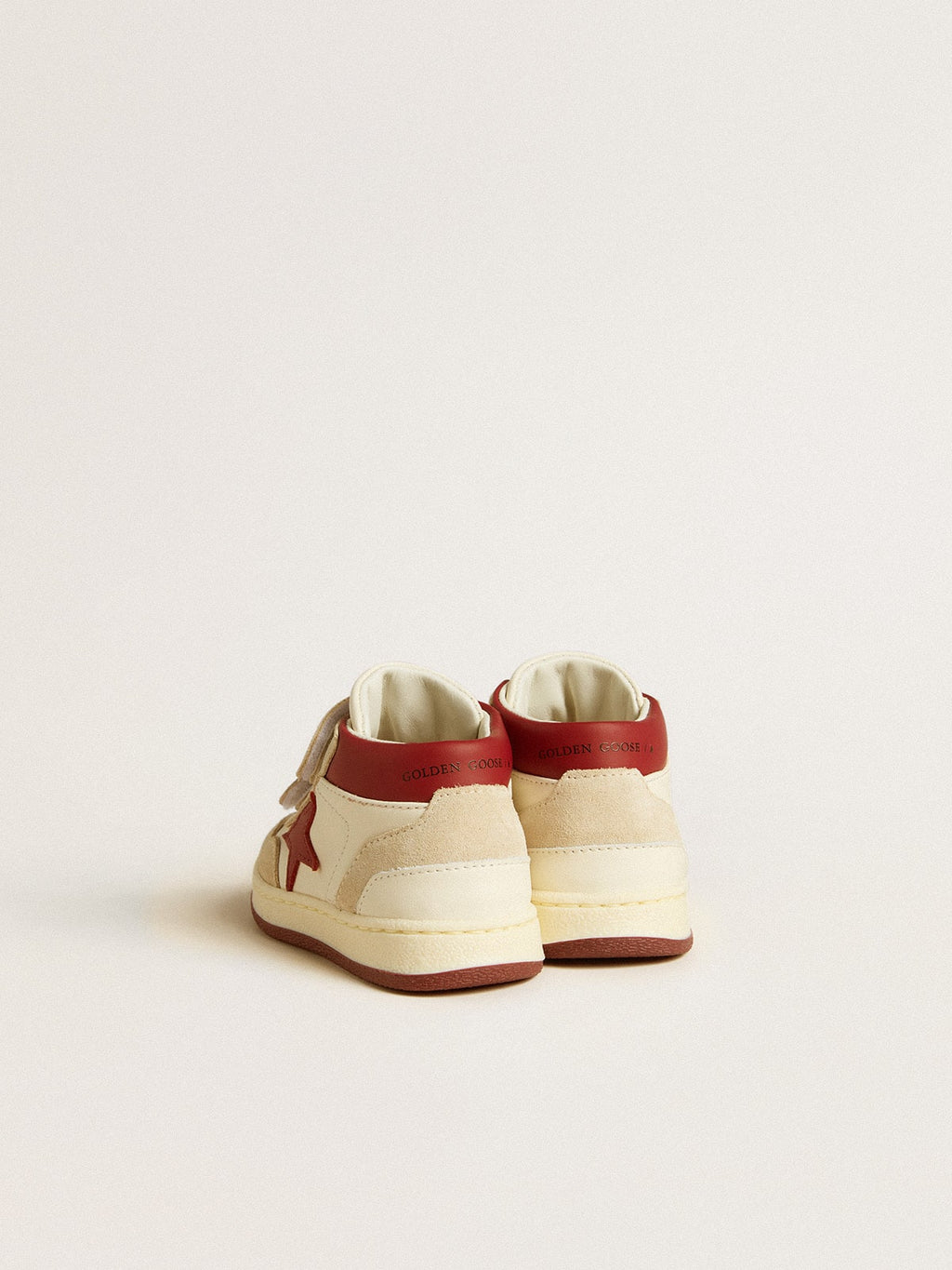 June Junior in nappa and suede with red leather star and heel tab| Golden Goose