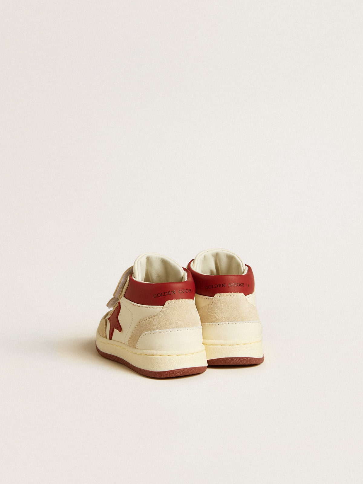 June Junior in nappa and suede with red leather star and heel tab| Golden Goose