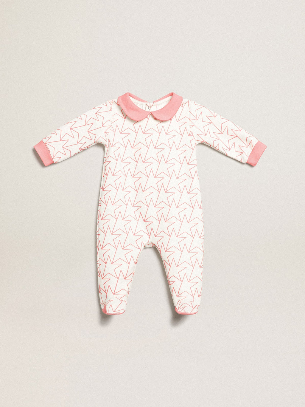Baby gift set in white with pink trim and star| Golden Goose