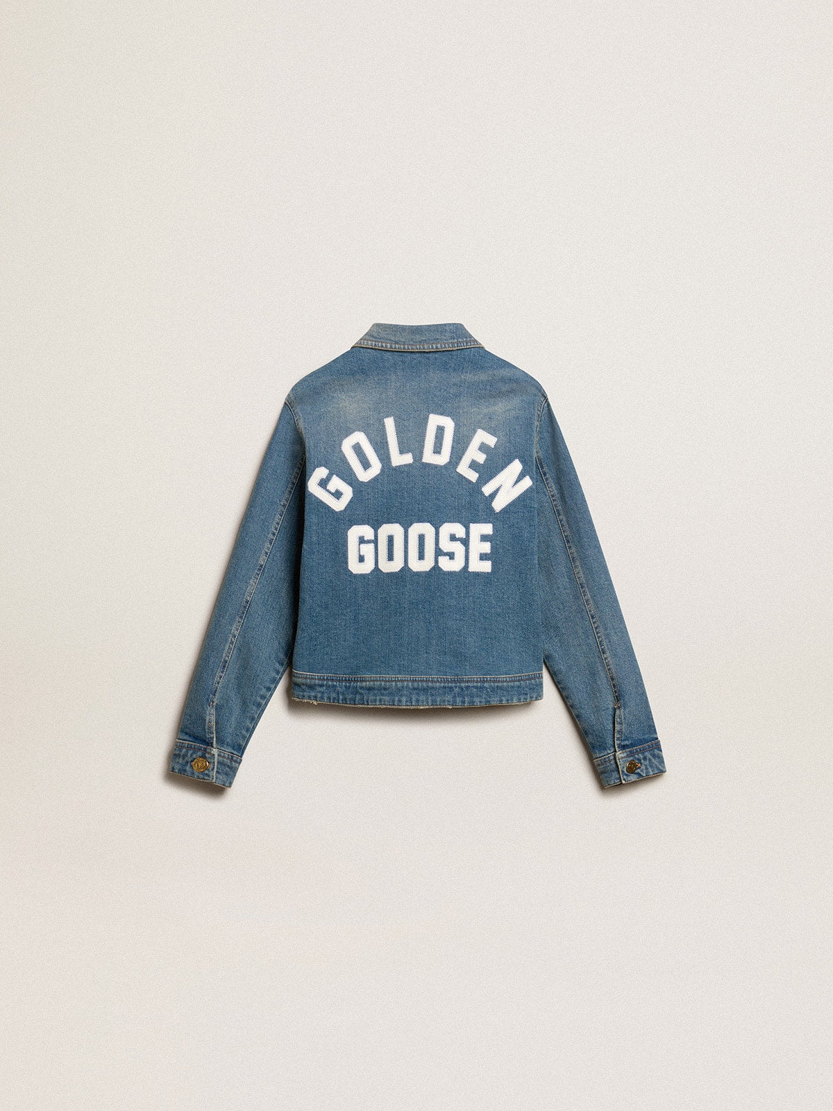 Boys' mid-wash denim jacket| Golden Goose