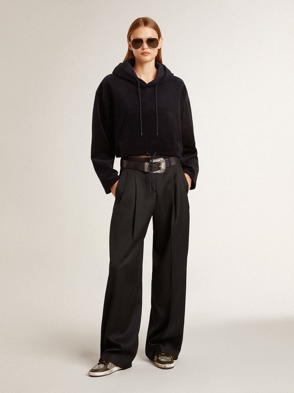 Women's Ball Star in elephant-print leather with black leather star| Golden Goose
