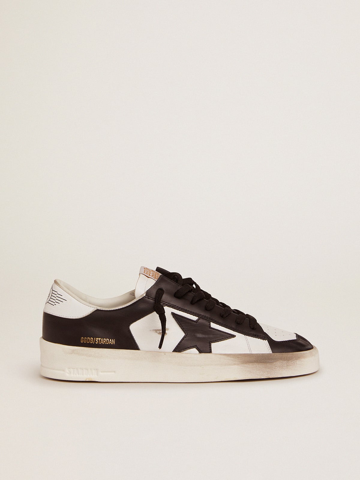Men's Stardan in white and black leather| Golden Goose
