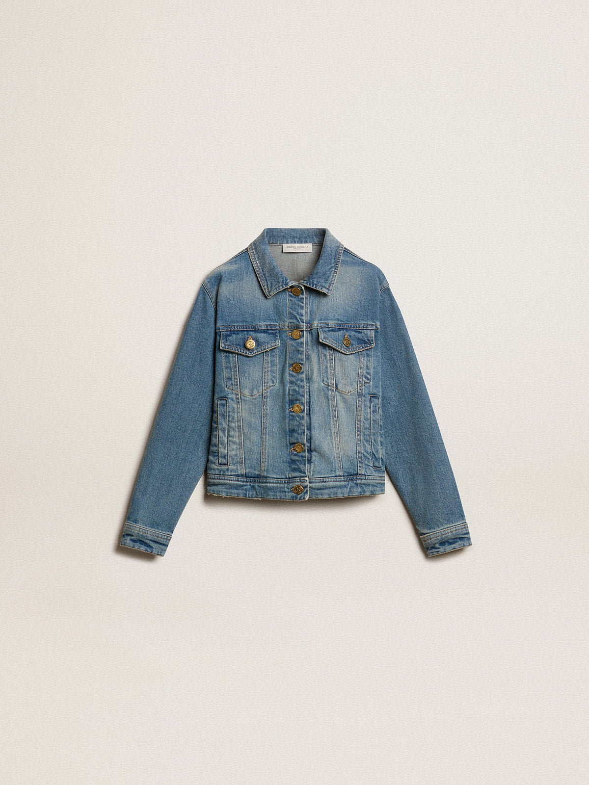 Boys' mid-wash denim jacket| Golden Goose