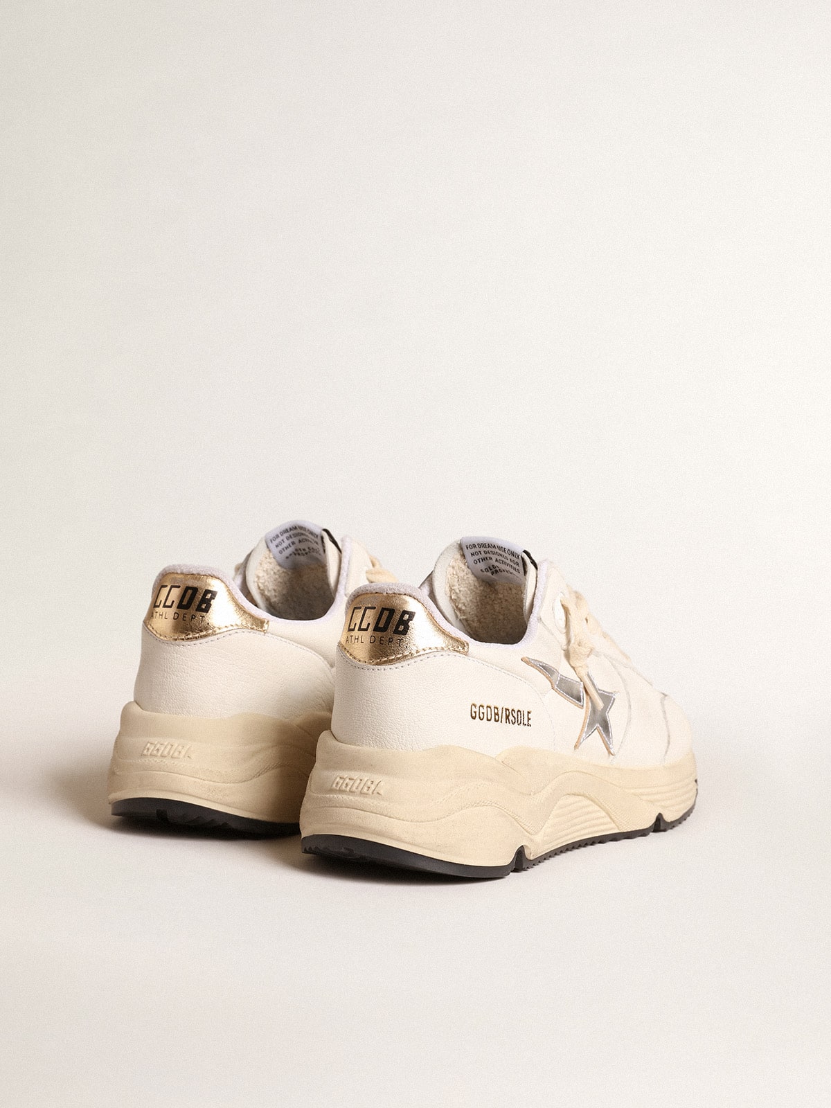 Running Sole in nappa with silver star and gold leather heel tab| Golden Goose