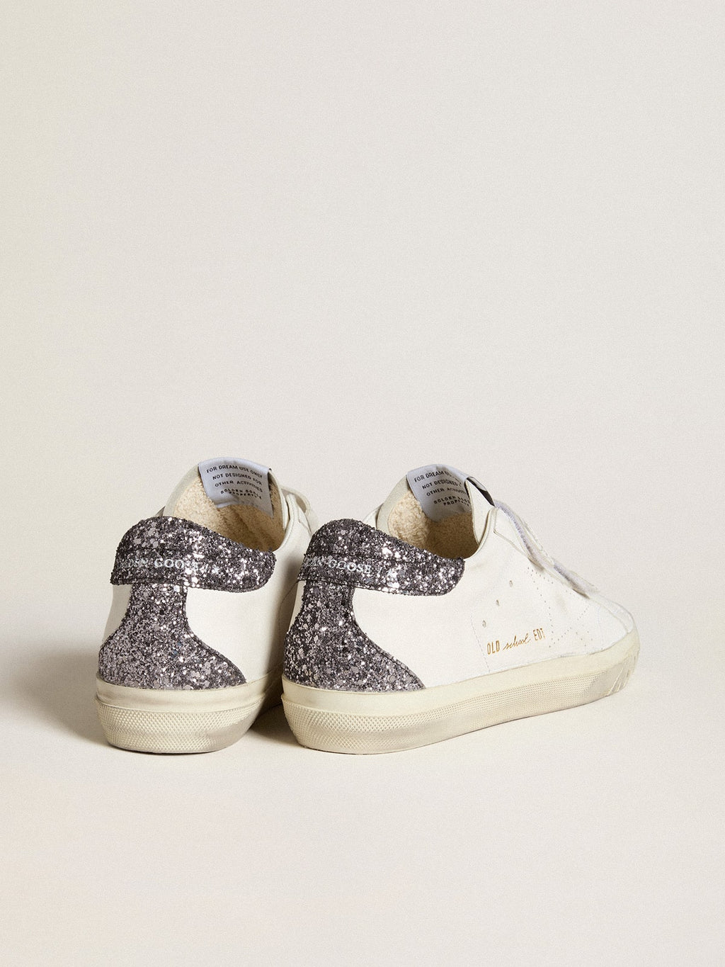 Bio-based Old School with perforated star and glitter heel tab| Golden Goose