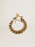 Bracelet in antique gold decreasing chain with star-shaped clasp| Golden Goose
