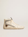 Slide in nappa with leopard-print pony skin star and gray nappa flash| Golden Goose