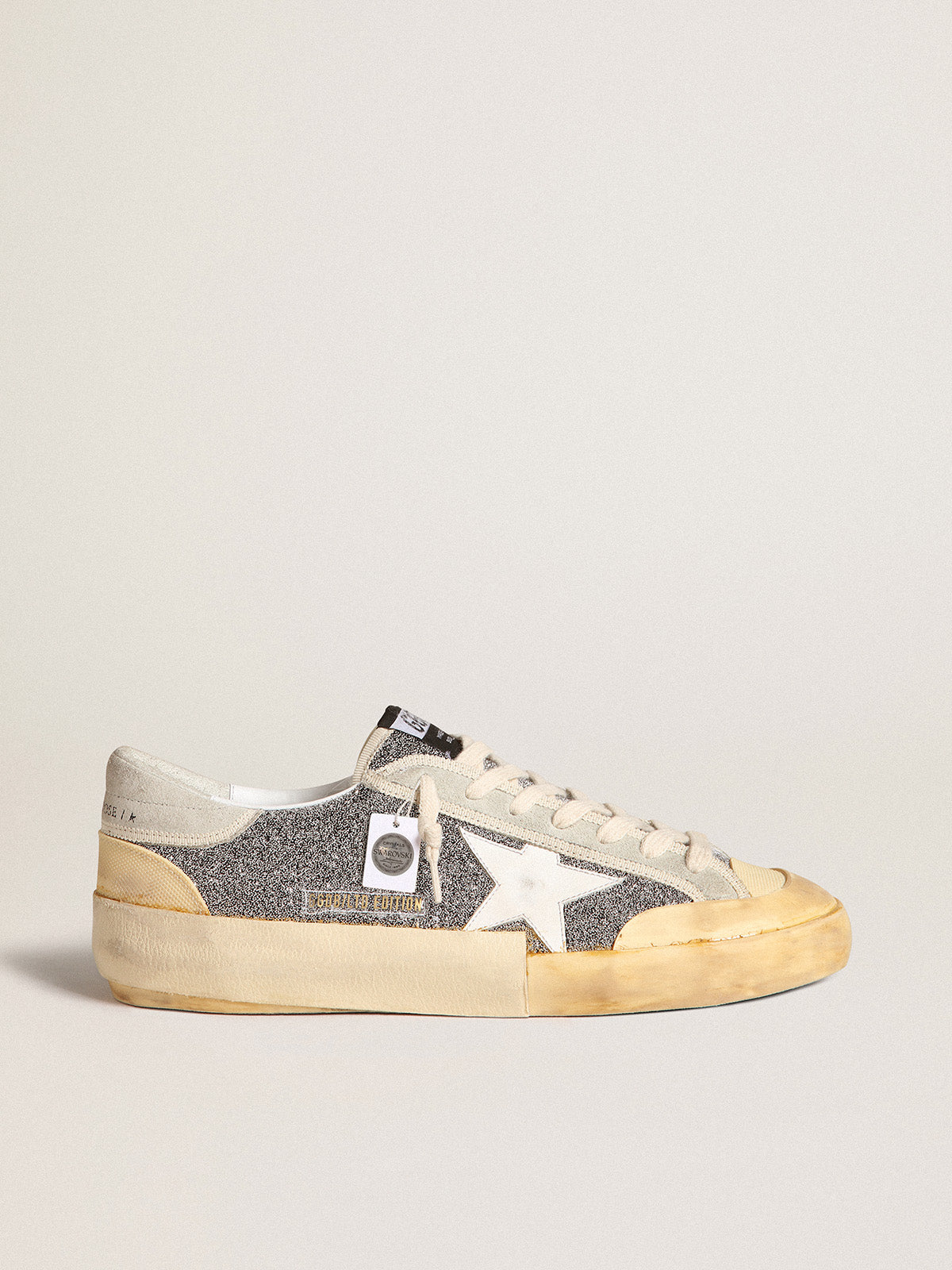 Men's Super-Star LAB with white star and Swarovski glitter upper| Golden Goose