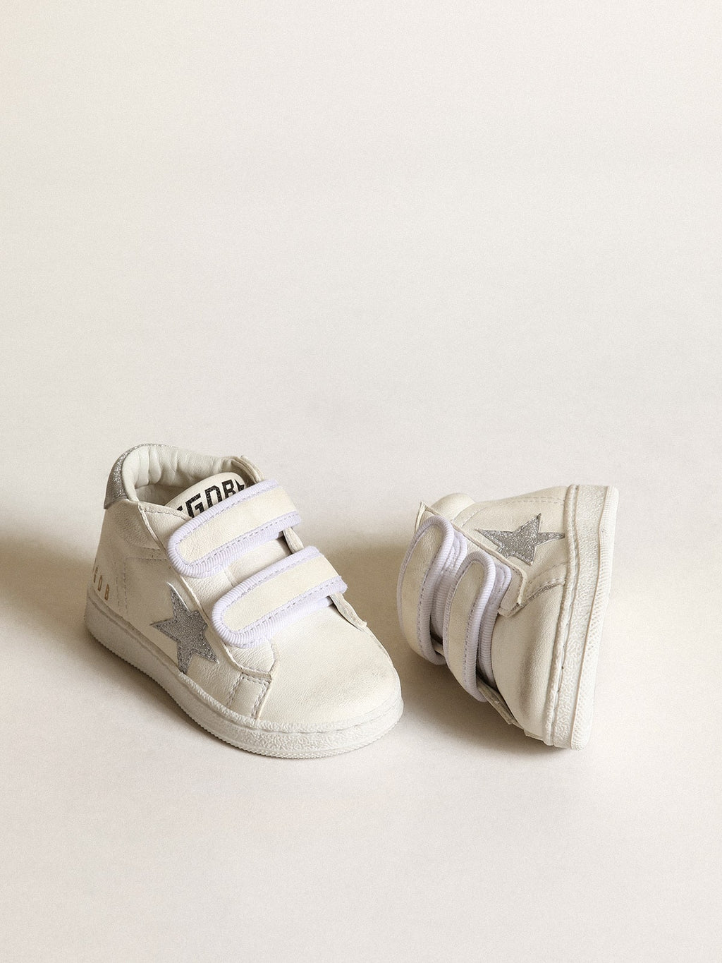 June in nappa leather with silver glitter star and heel tab| Golden Goose