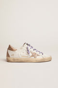 Super-Star with leo-print suede star and sand corduroy-effect heel tab| Golden Goose