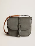 Women's Francis Bag medium in stone gray leather| Golden Goose