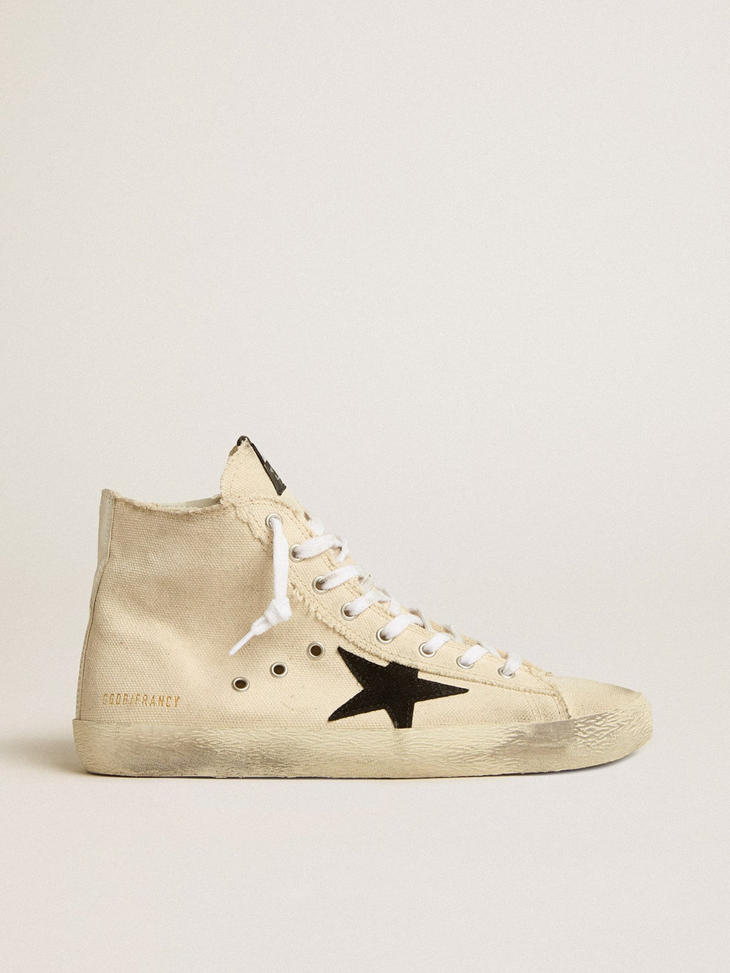 Francy Penstar in canvas with black suede star and leather heel tab| Golden Goose