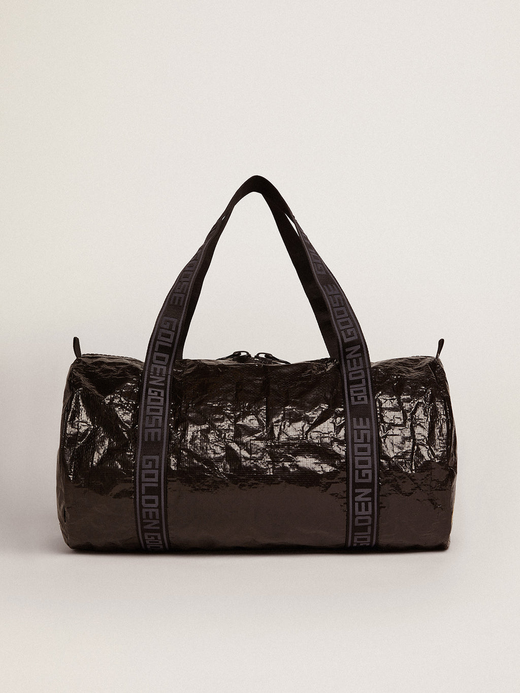 Star Collection black duffle bag with side white stars| Golden Goose