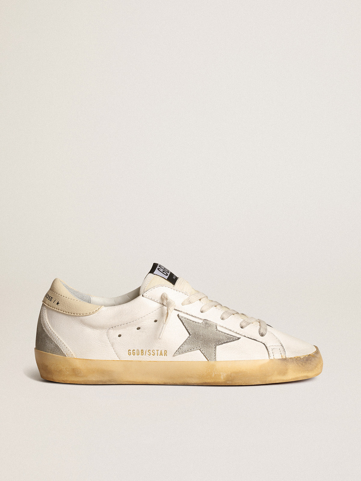 Super-Star LTD with ice-gray suede star and PVC heel tab| Golden Goose