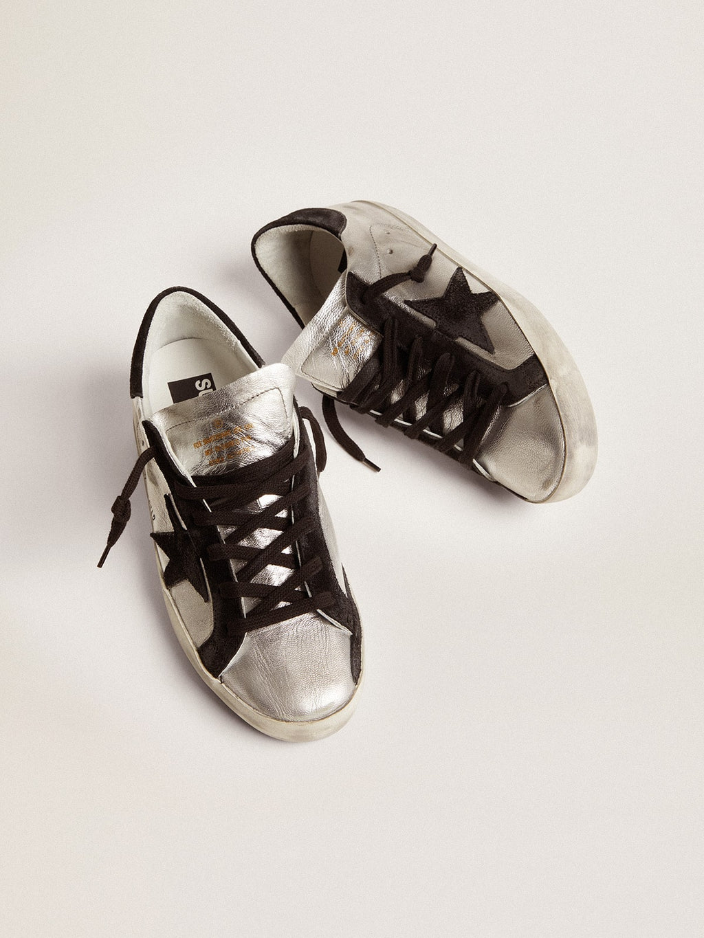 Women's Super-Star sneakers in silver leather| Golden Goose