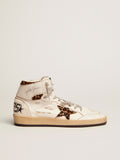 Women's Sky-Star high-top sneakers in leopard-print pony skin| Golden Goose