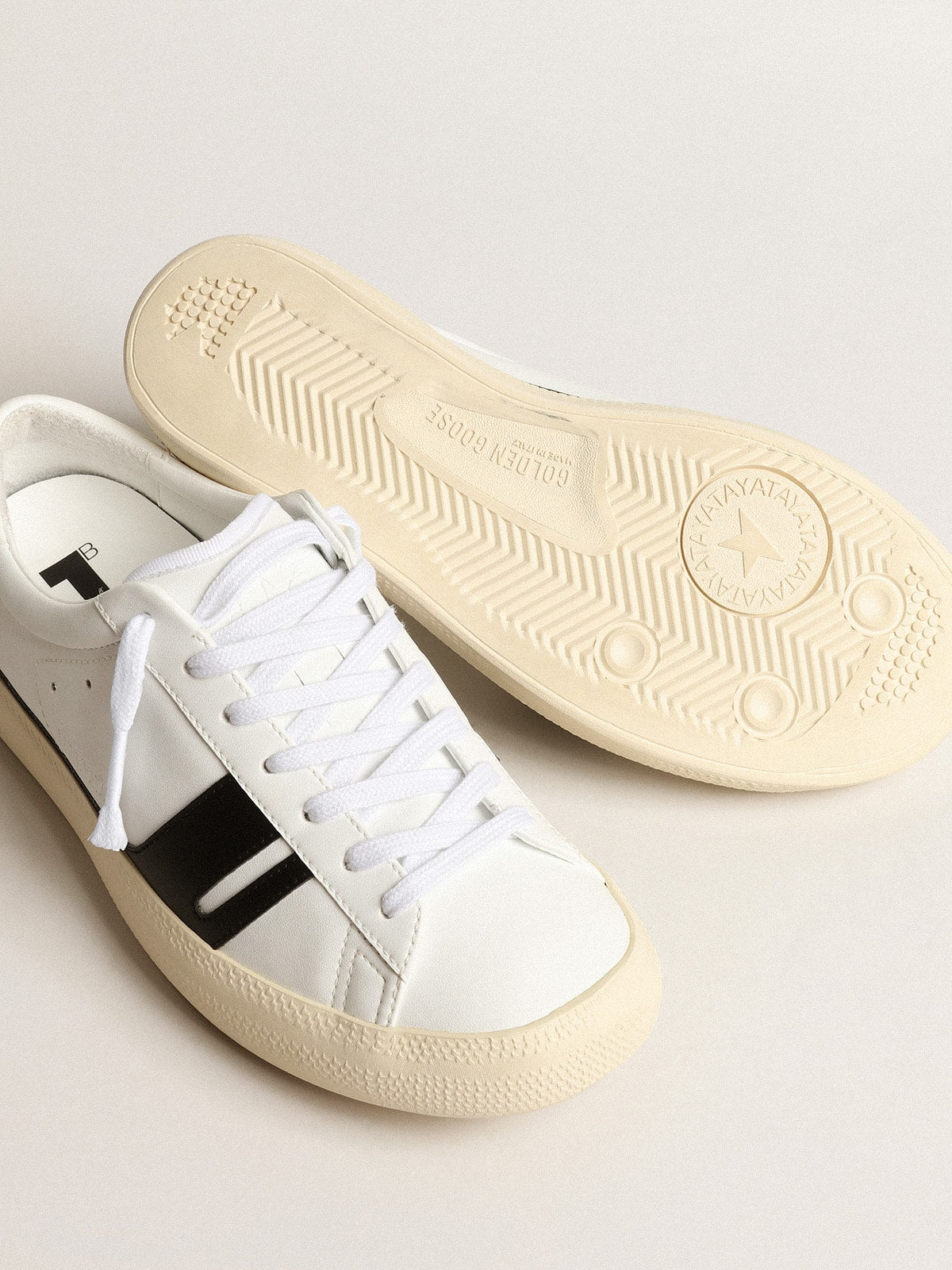 Yatay Model 1B white sneakers with black Y| Golden Goose