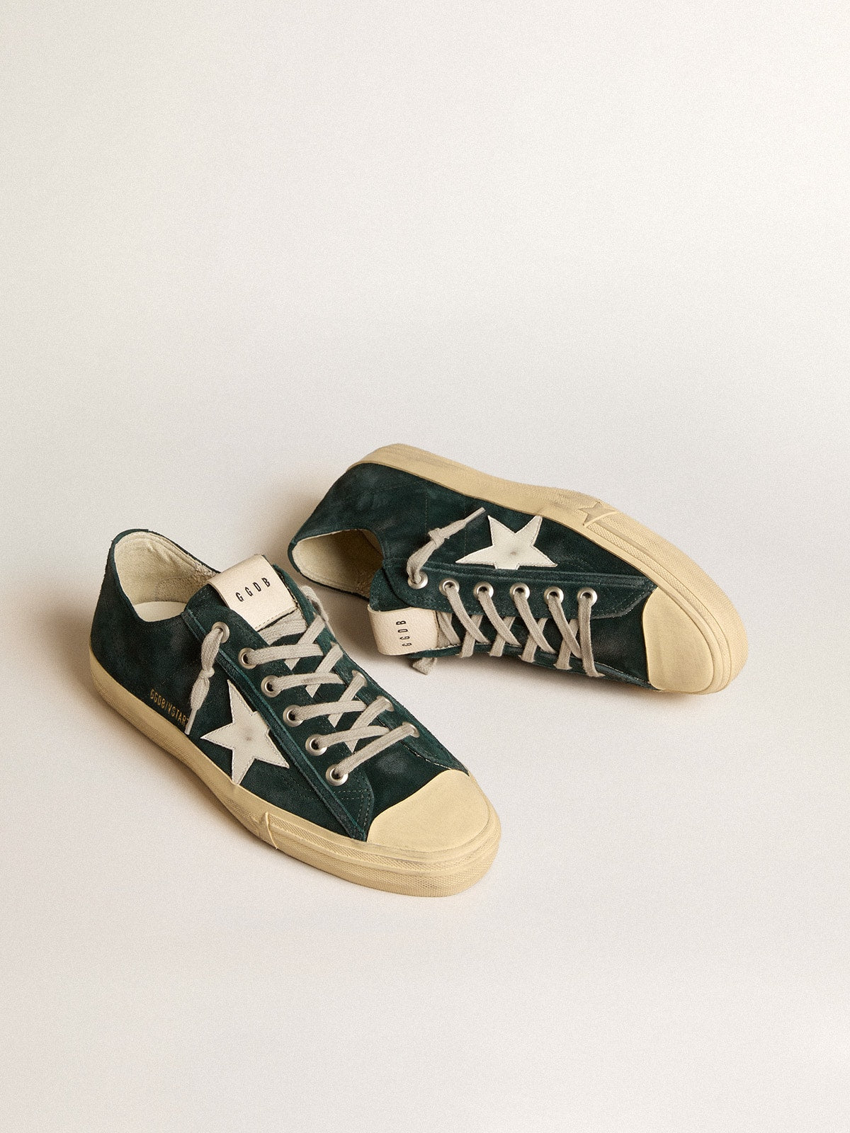 V-Star in forest-green suede with white leather star| Golden Goose