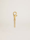 Letter I charm in gold-colored brass with crystals| Golden Goose